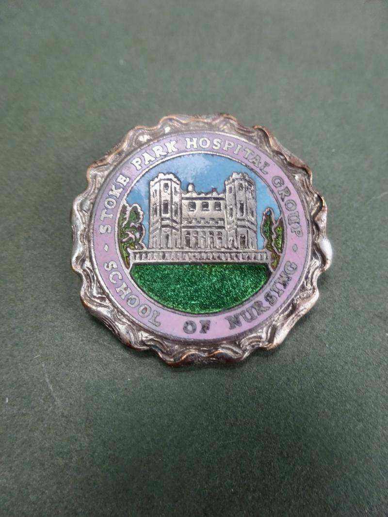 Stoke Park Hospital Group School of Nursing Bristol/GNC Learning Disabilities Nursing badge pair