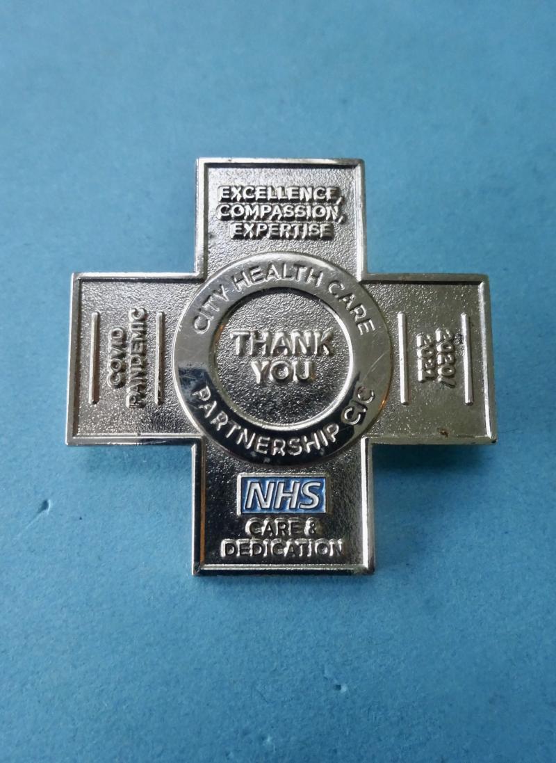 City Health Care Partnership CIC, Hull.Covid Pandemic Thank You Badge