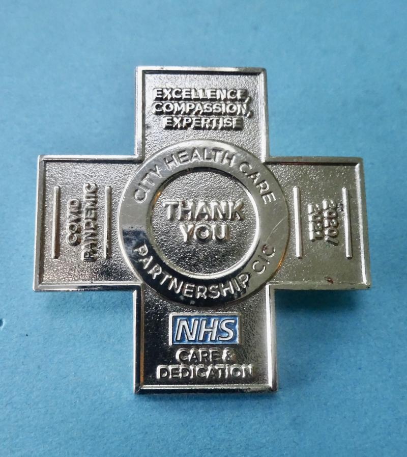 City Health Care Partnership CIC, Hull.Covid Pandemic Thank You Badge